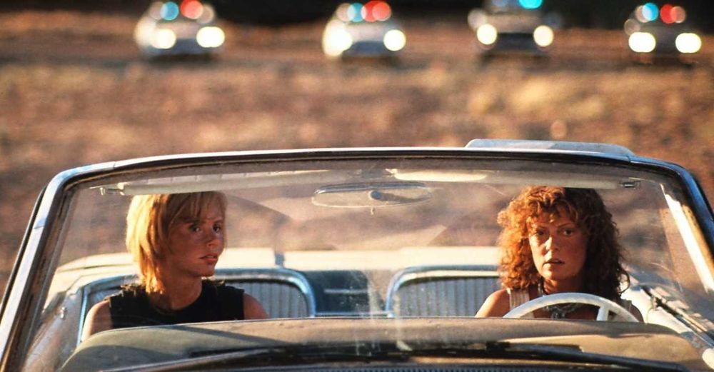 THELMA e LOUISE (Ridley Scott) Susan Sarandon /Geena Davis/Brad Pitt