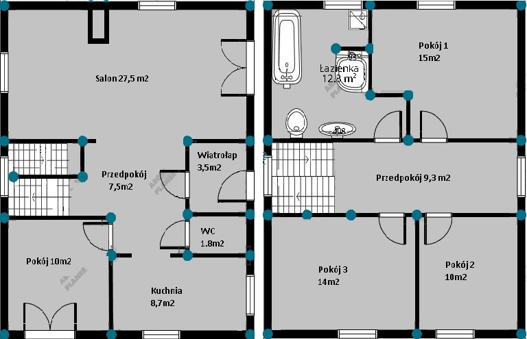 Dom okolice Bocheńca duża działka
