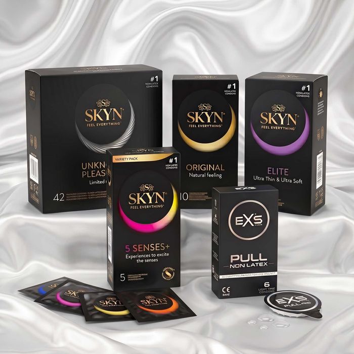 Безлатексні ультра тонкі презервативи SKYN, EXS, OLO, Sagami