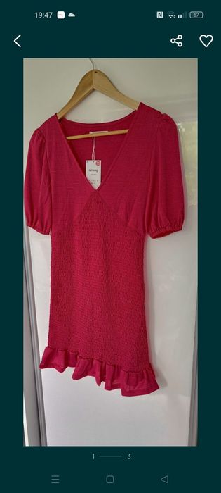 Sukienka mini z marszczeniami Nowa