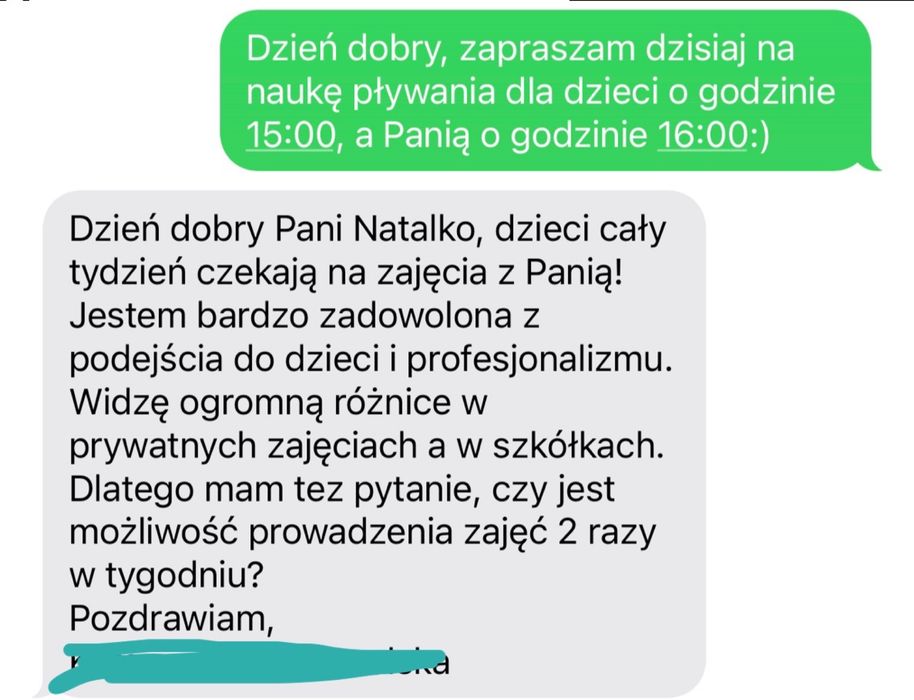 Nauka pływania, terapia w wodzie, duże doswiadczenie