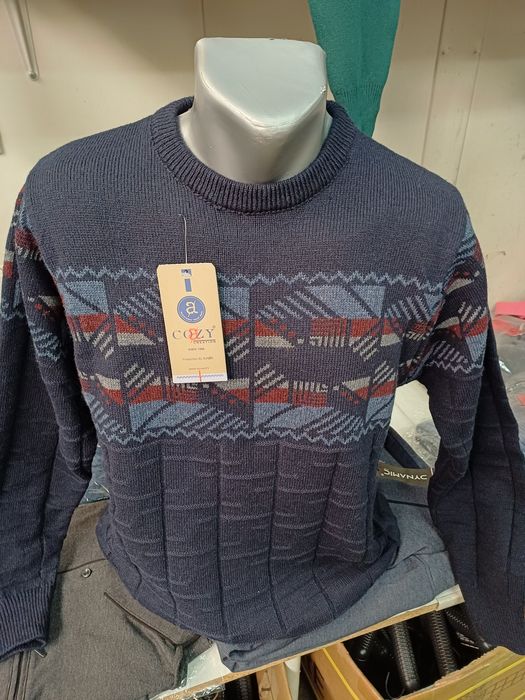 Sweter męski granatowy. M L XL.