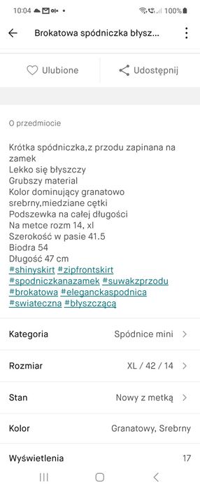 Nowa Spódnica XL