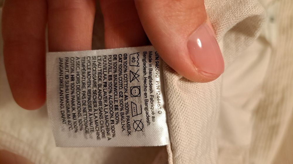 Koszula sztruksowa ecru rozmiar 122 h&m