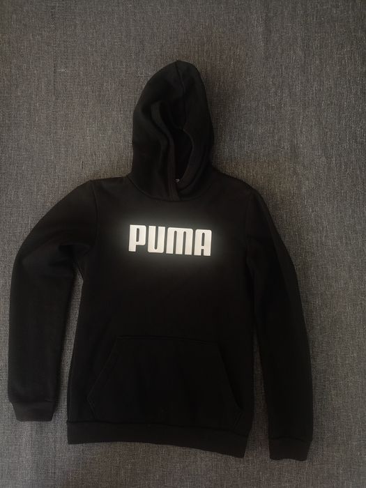 Bluza Puma czarna z kapturem rozmiar 164