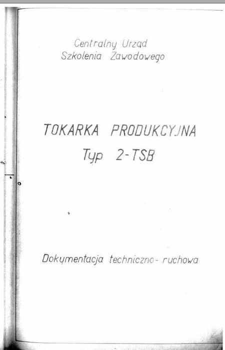 Tokarka 2 TSB DTR
