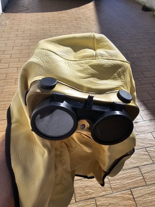 Máscara de Soldador em Pele Profissional (Nova) – Proteção Total