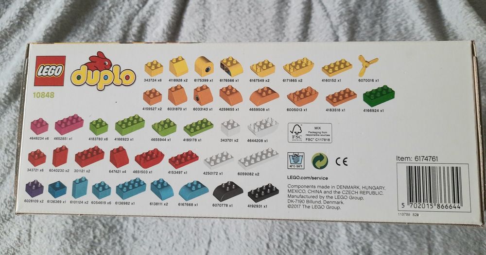 NOWE duże Lego Duplo 10848 Moje pierwsze klocki, 80 elementów