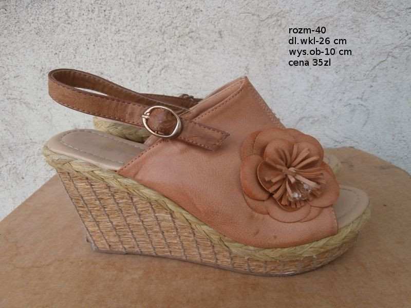 sandały na koturnie rozm 40