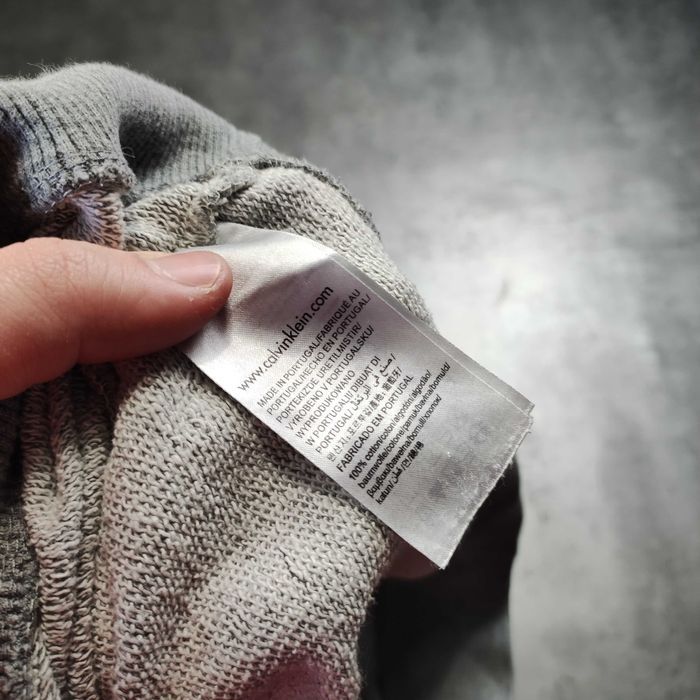 MĘSKA Bluza PREMIUM Bawełna Duże Logo CK Calvin Klein Jeans Szara
