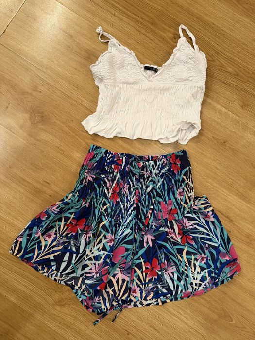 Zara Only letni komplecik top i spódnico spodenki 34/36