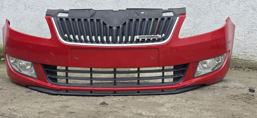 Передній бампер Skoda Fabia 2 рестайл 2010-2014 Шкода Фабія морда