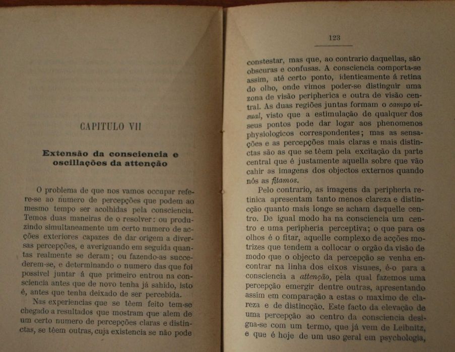 Psychologia Physiologica do Dr. José Mantovani - 1ª Edição Ano 1903