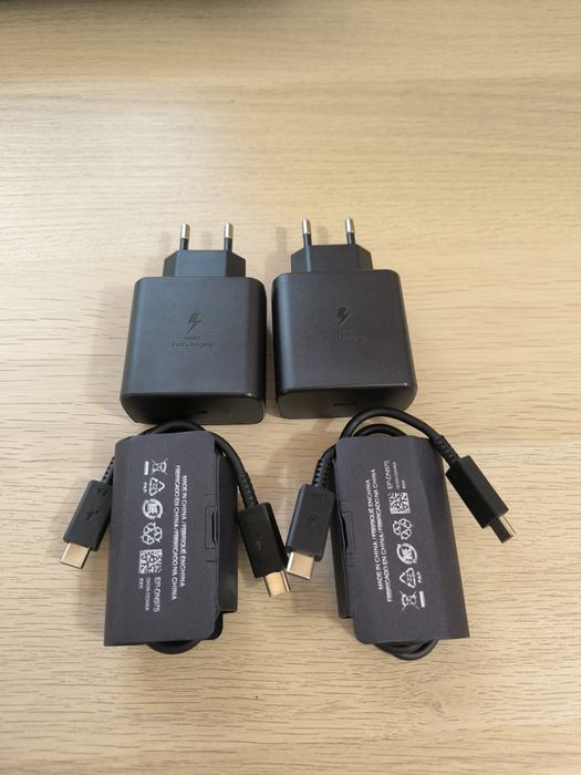 NOWY ZESTAW - 2x Szybka Ładowarka 45W do telefonu + 2x kabel USB-C