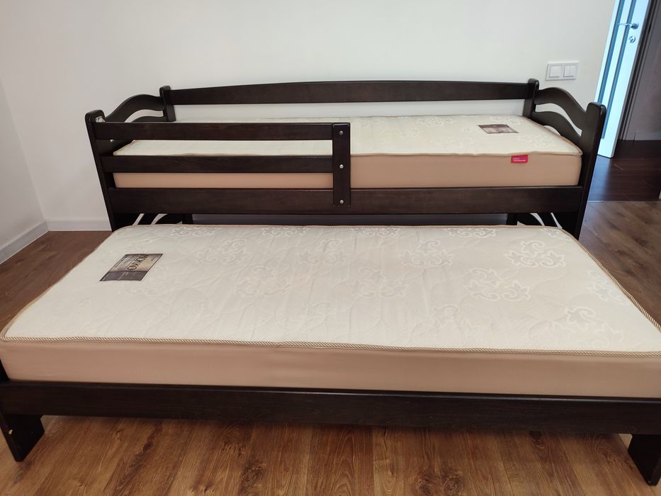 Дитяче ліжко букове з висувним спальним місцем, шухлядами,без матраців