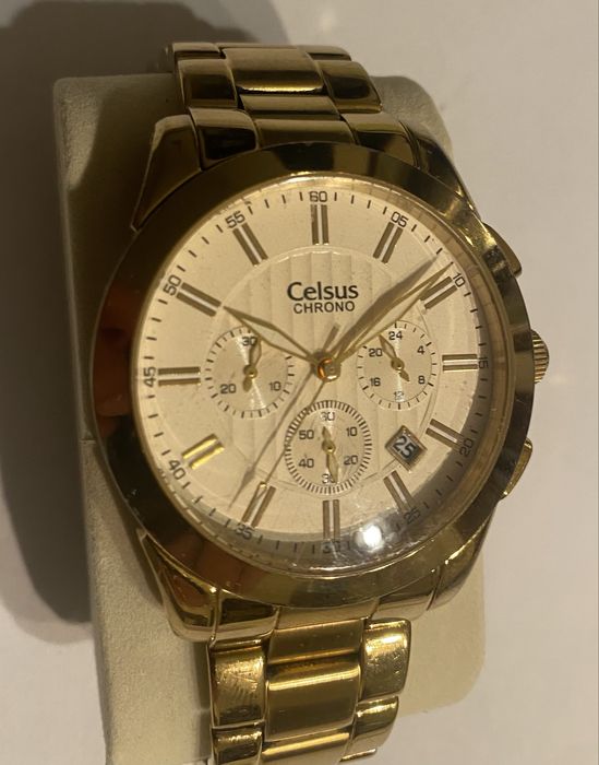 Relógio Celsius Chrono Dourado – Elegante e em Bom Estado Geral