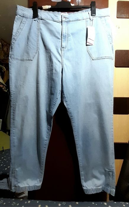 Ого-го какой размерчик новые стрейчевые джинсы джоггеры батал