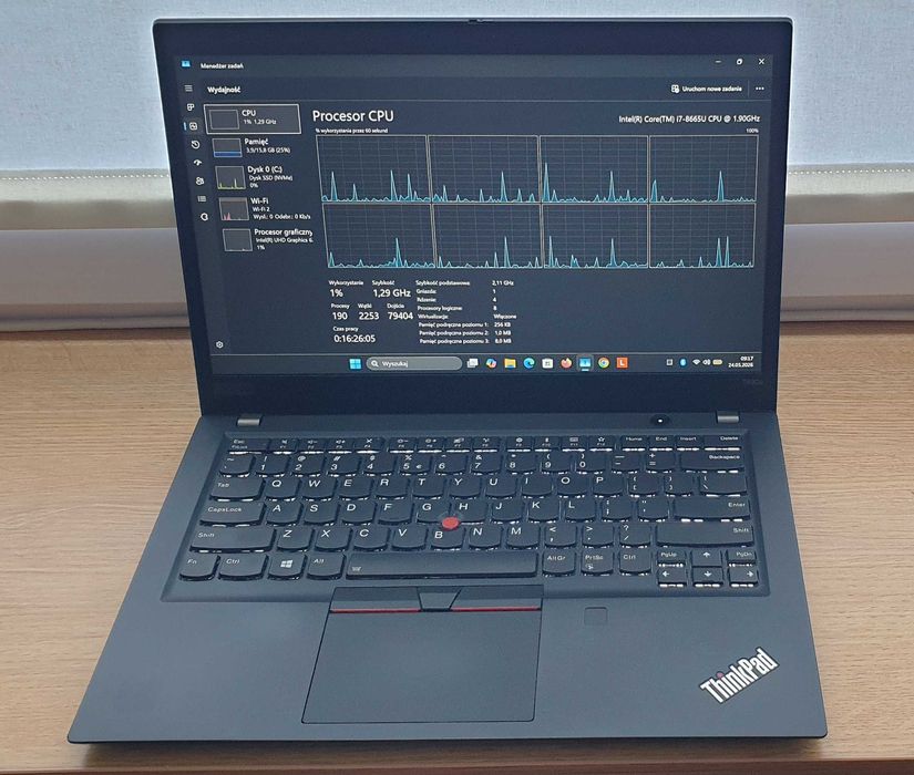 Biznesowy Metalowy Lenovo ThinkPad i7 16GB 1000GB/1TB OFFICE 2021, jak NOWY