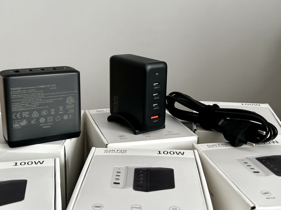 Швидка зарядка 100w GAN 4 Pro блок зарядки 100w PD PPS QC зарядний блок 65w 100w