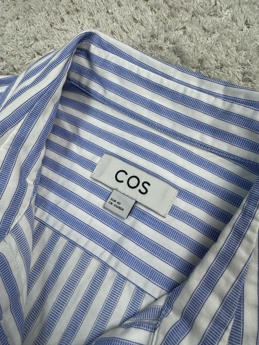 Жіноча стильна полосата сорочка cos рубашка в смужку