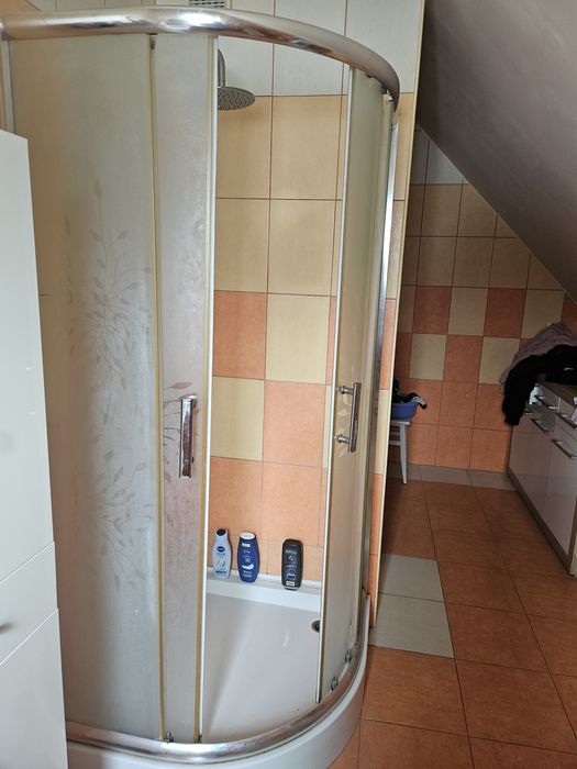 Kabina 90cm szklana z brodzikiem