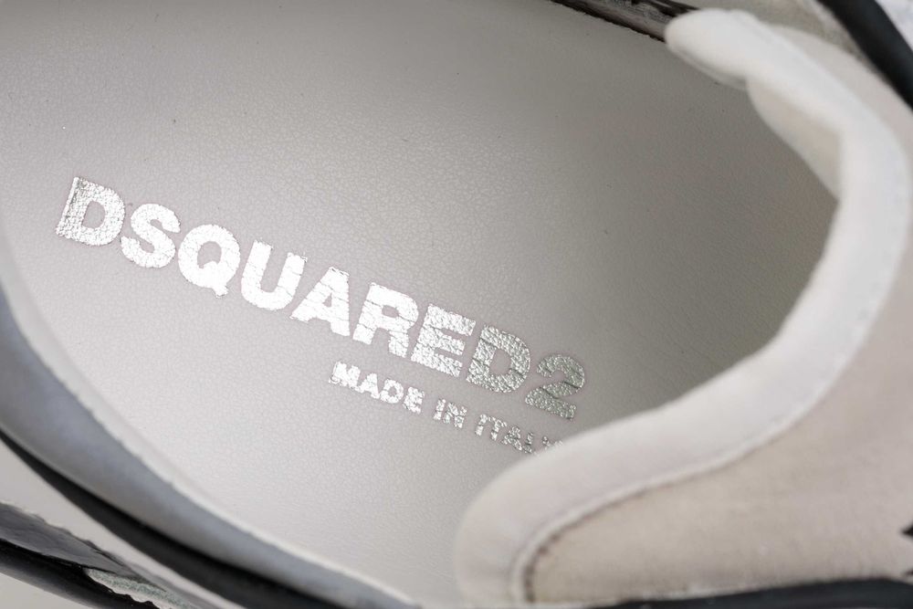 DSQUARED2 luksusowe włoskie sneakersy buty BIANCO