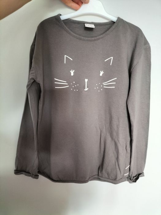 Reserved bluzeczka długi rękaw kotek kitty 122