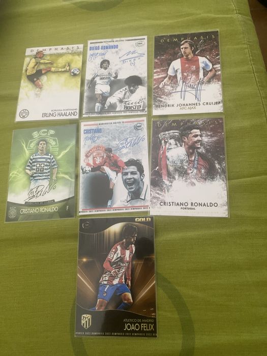 Cartas coleção Maradona,Cristiano Ronaldo,João Felix,Haaland,Cruyff