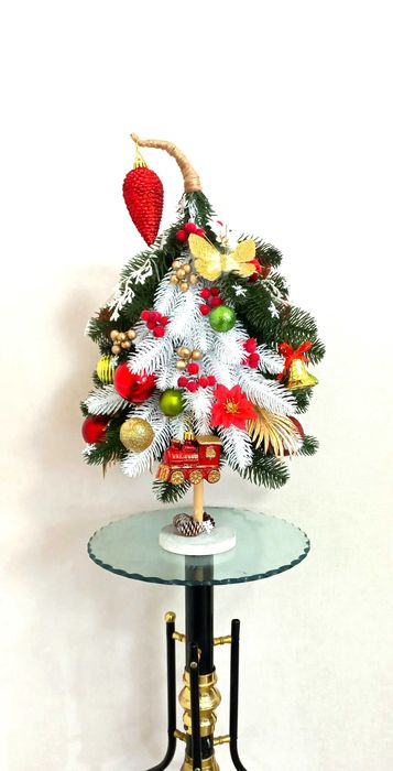 Ялинка новорічний декор ручної роботи. Різдвяний подарунок.