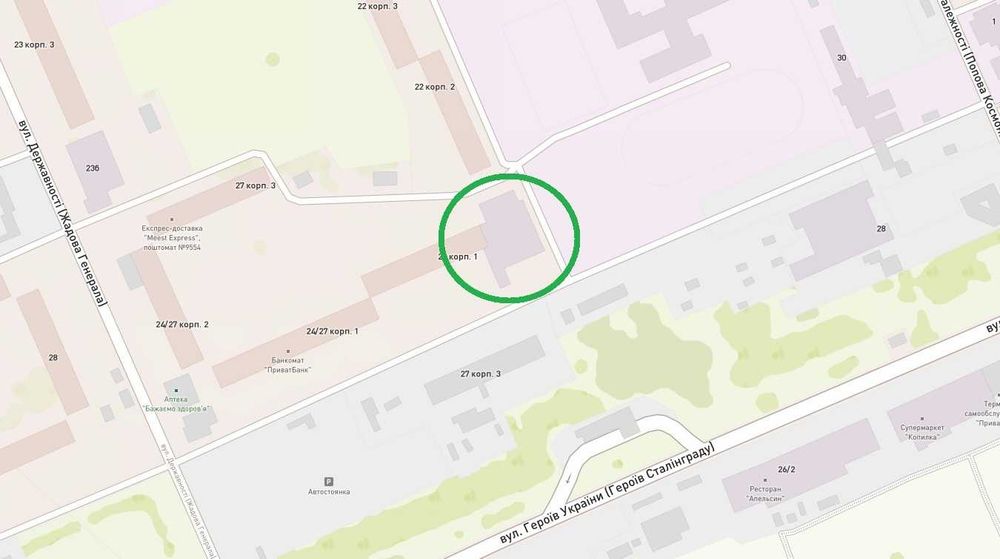 Продаж комерційного приміщення 1477 м.кв. м. Кропивницький