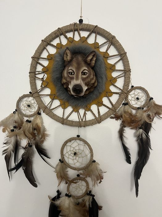 Cabeça Lobo Decorativo