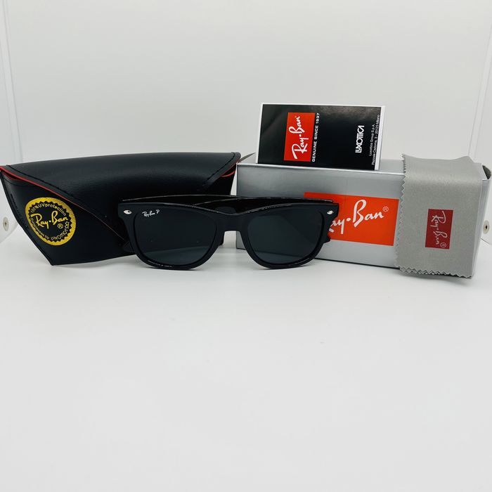 Поляризационные очки Ray Ban Wayfarer 2140P Glossy Black|Gray