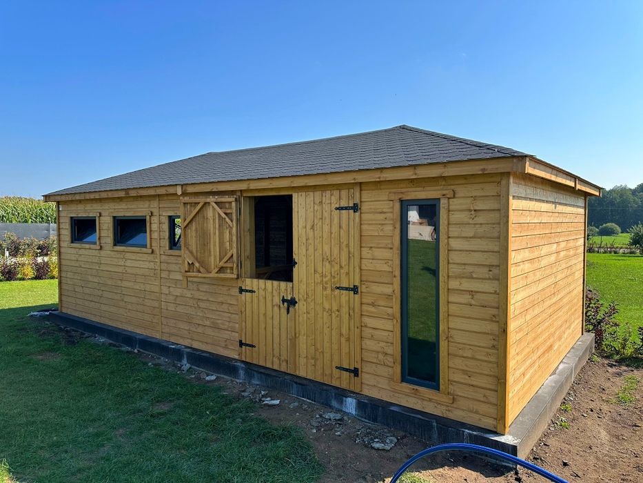 Domek dla alpak kóz owiec 4mx8m narzędziowy gospodarczy PRODUCENT