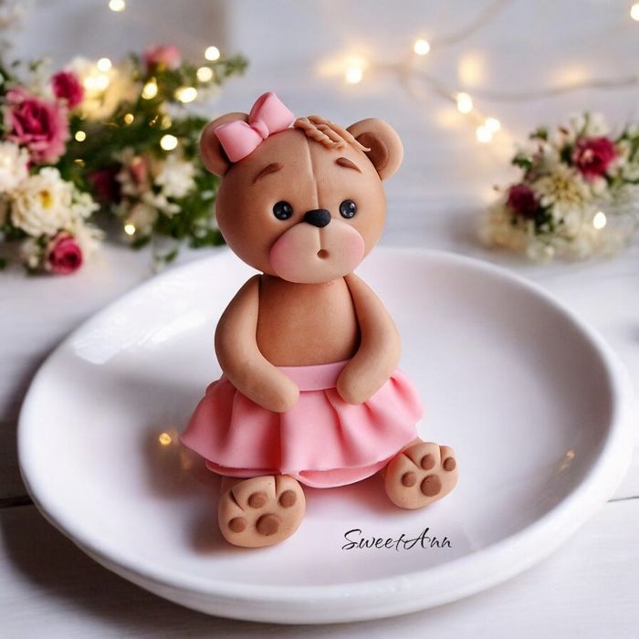 Miś misia figurka na tort