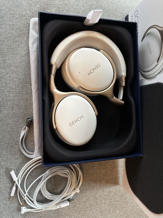 Sluchawki Denon AH-GC25W - bezprzewodowe, aptX HD, 30h BIAŁE