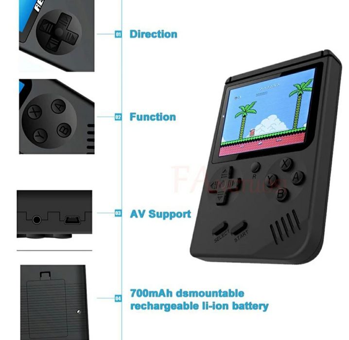 Consola de Vídeojogos com bateria 700mAh (Novo)