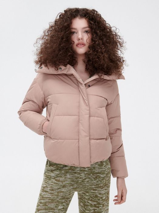 Нова бежева дута куртка пуффер cropp розмір l