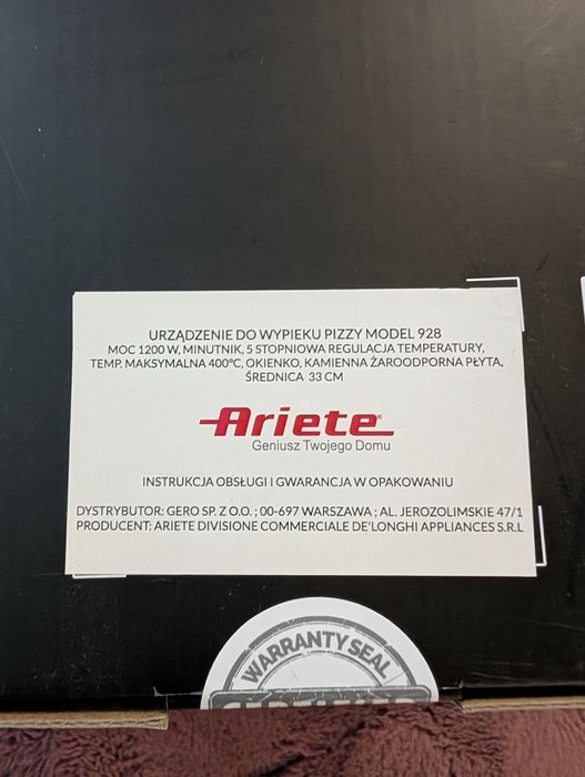 piec do pizzy Ariete