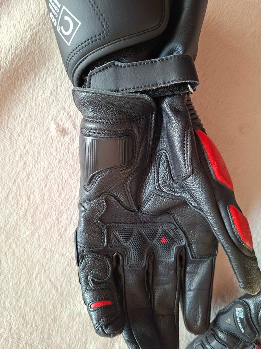 Luvas Mota Dainese Druid 4 Black/Lava-Red / White -ORIGINAIS