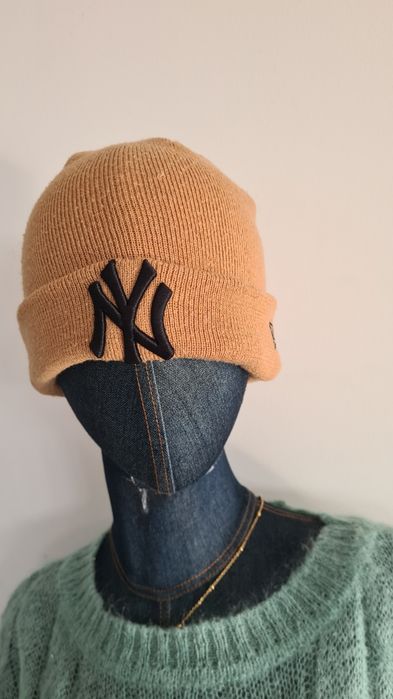 Czapka New York New Era. Brązowa cammel.  NY.