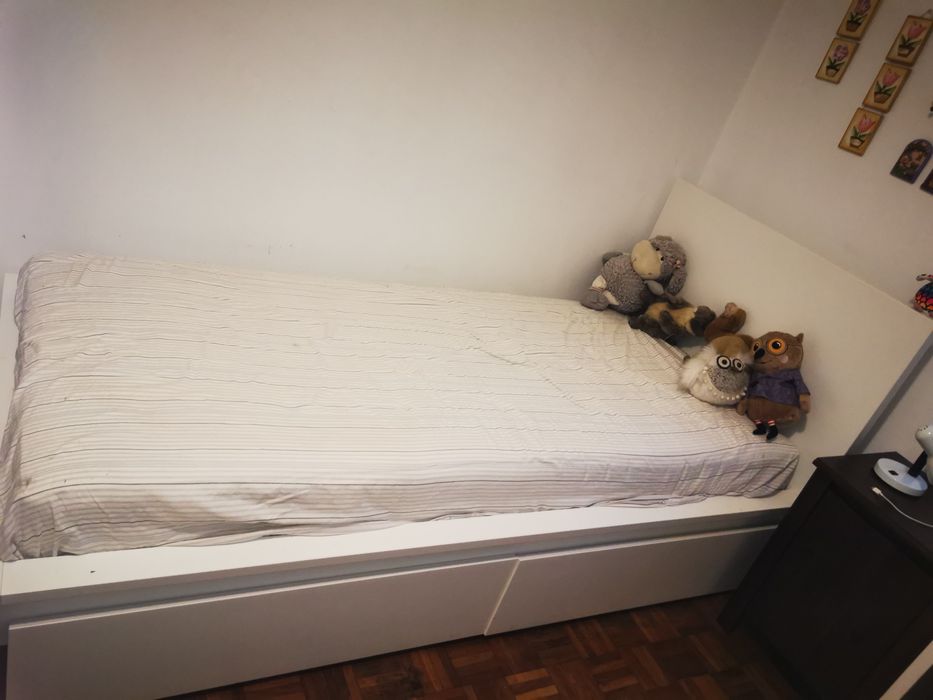 Cama + colchão de solteiro