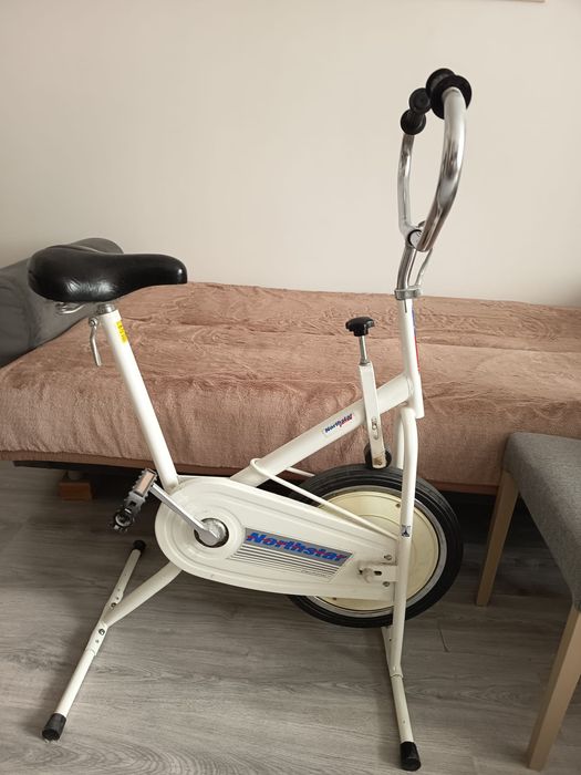 Rower treningowy stacjonarny biały