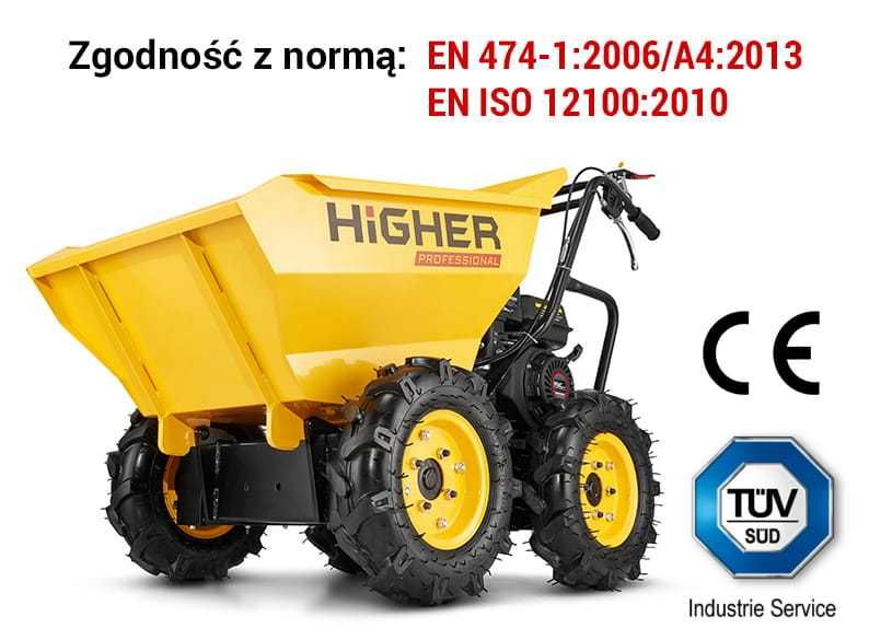 Taczka spalinowa mini wywrotka HIGHER wozidło silnik LONCIN 6,5 KM