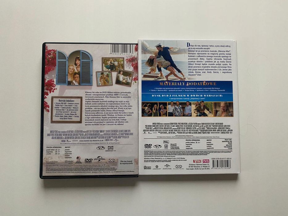 Filmy Dvd Zestaw Mamma Mia 1-2 Komplet