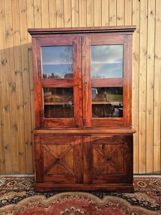 Witryna drewniana kolonialna prosta 140 cm #1614 Stylowy Węgrów