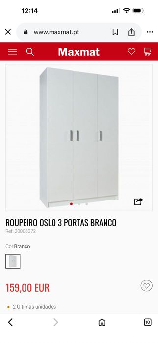 Roupeiro 3 portas  usado como novo