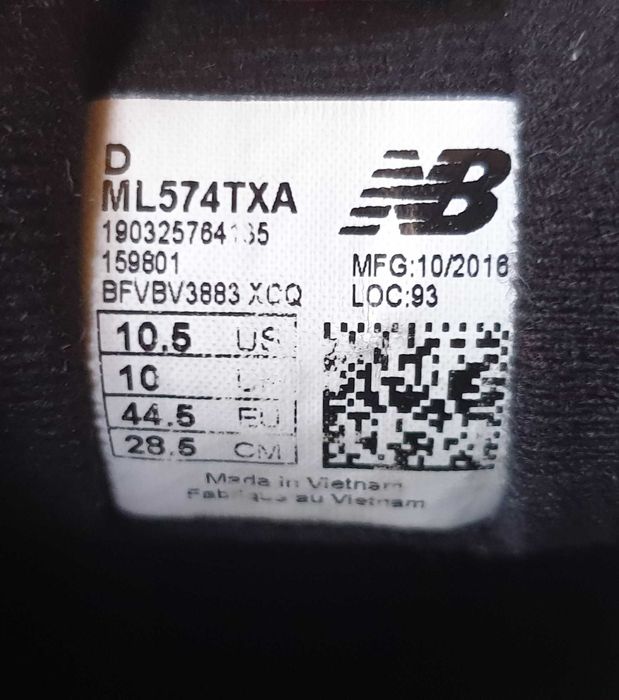 Oryginalne męskie buty New Balance 574 rozm.44,5