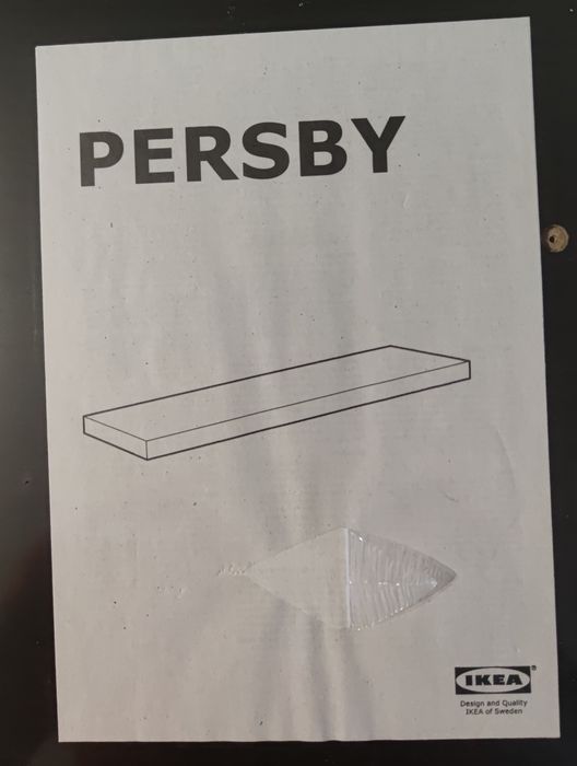 2x IKEA PERSBY 79x26 cm – półki ścienne czarne, nowe, OVP