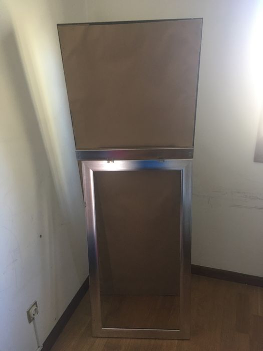 Espelho -  tipo cavalete - cinza prata64740282868097122