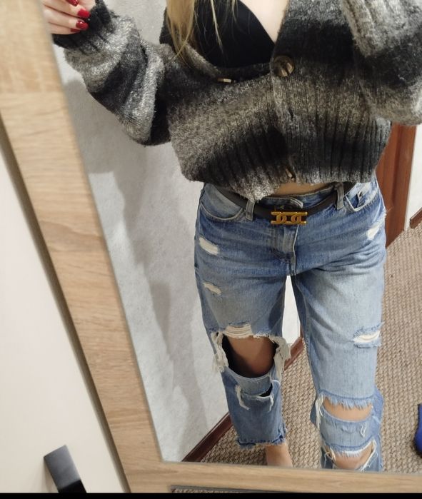 Джинсы мом Bershka